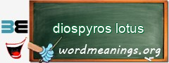 WordMeaning blackboard for diospyros lotus